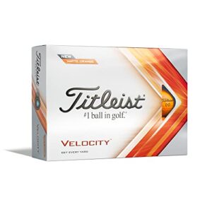 titleist velocity golf balls matte orange 1 dozen