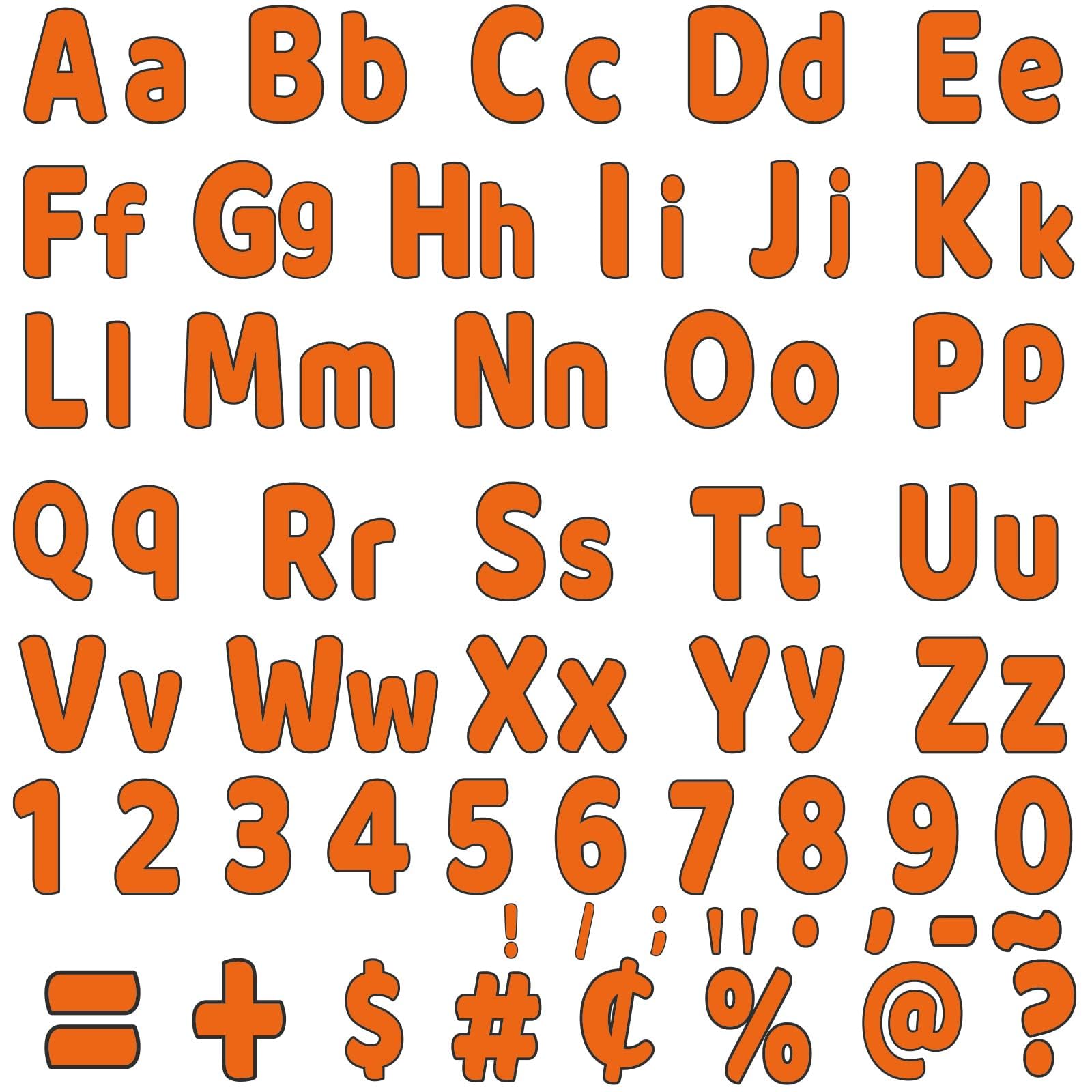 266 Pcs Letters Combo Pack Set Thanksgiving Fall Chalkboard Classroom Letters Orange Bulletin Board Letter and Number Accents for Home School Classroom Decor