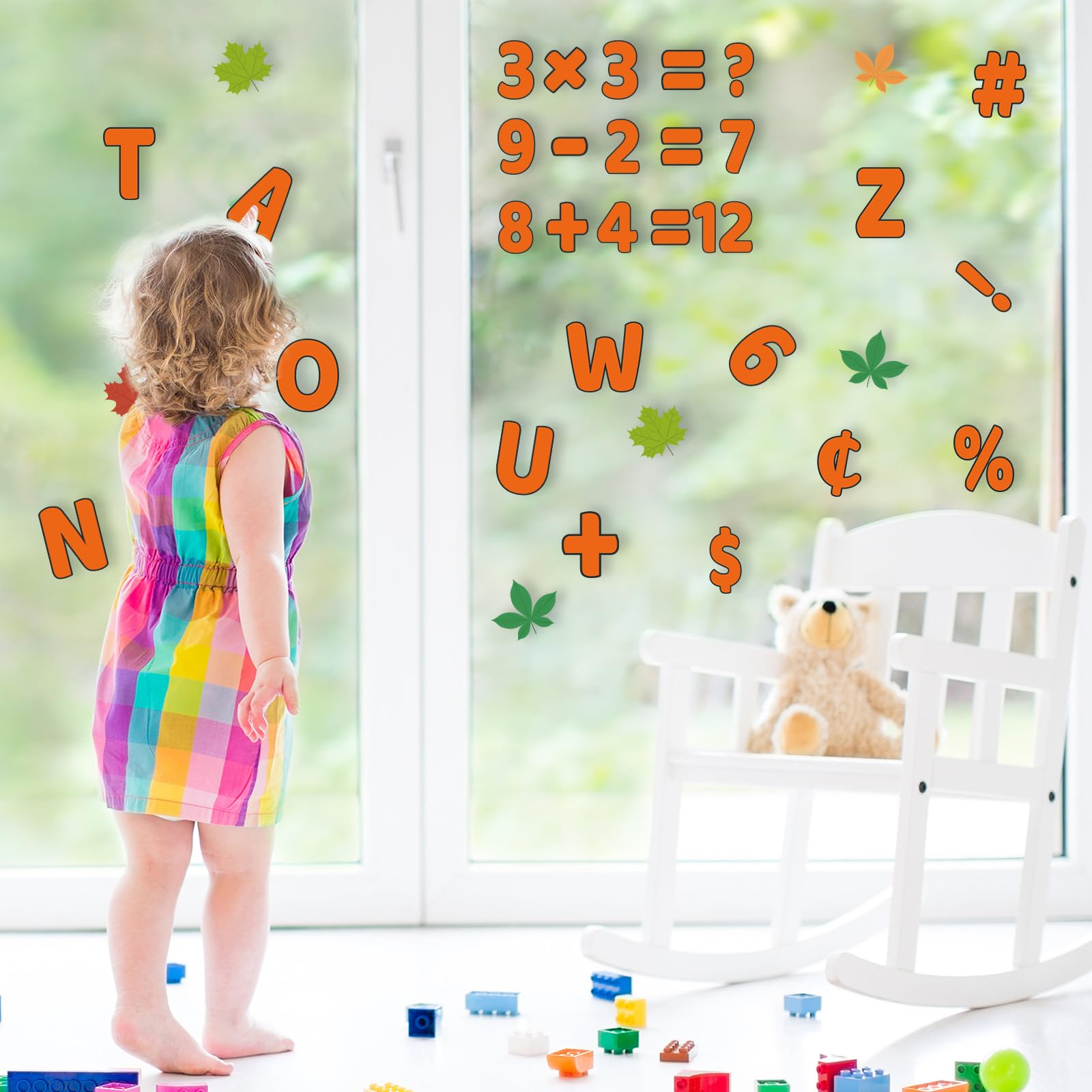 266 Pcs Letters Combo Pack Set Thanksgiving Fall Chalkboard Classroom Letters Orange Bulletin Board Letter and Number Accents for Home School Classroom Decor
