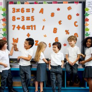 266 Pcs Letters Combo Pack Set Thanksgiving Fall Chalkboard Classroom Letters Orange Bulletin Board Letter and Number Accents for Home School Classroom Decor