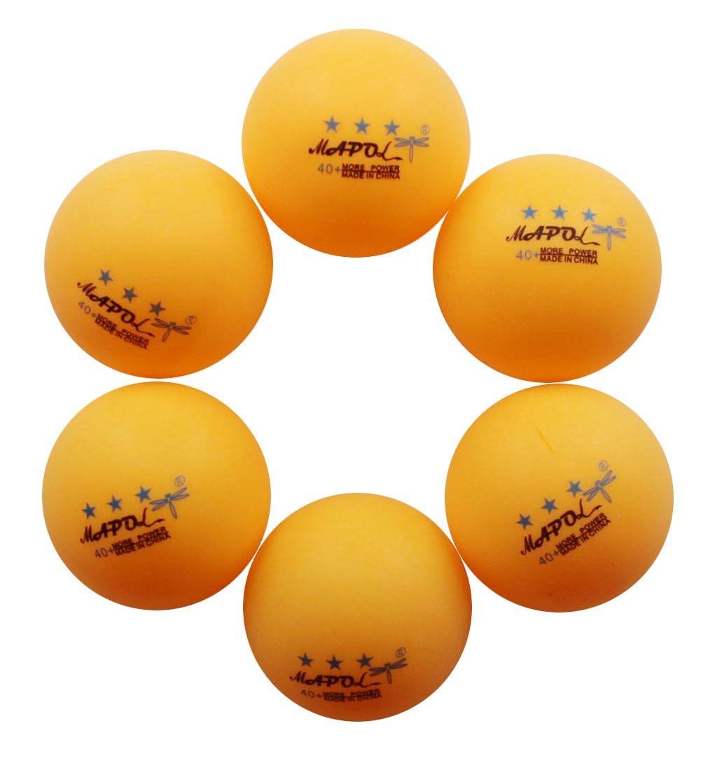 MAPOL 50- Pack Orange 3-Star Premium Ping Pong Balls Bulk,Advanced Training Table Tennis Ball