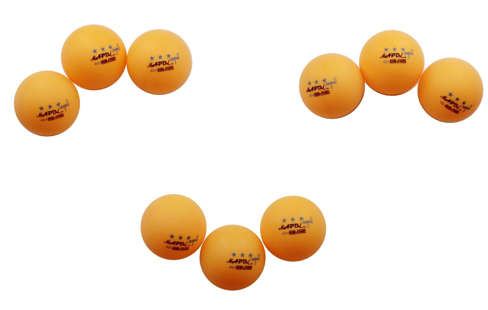 MAPOL 50- Pack Orange 3-Star Premium Ping Pong Balls Bulk,Advanced Training Table Tennis Ball