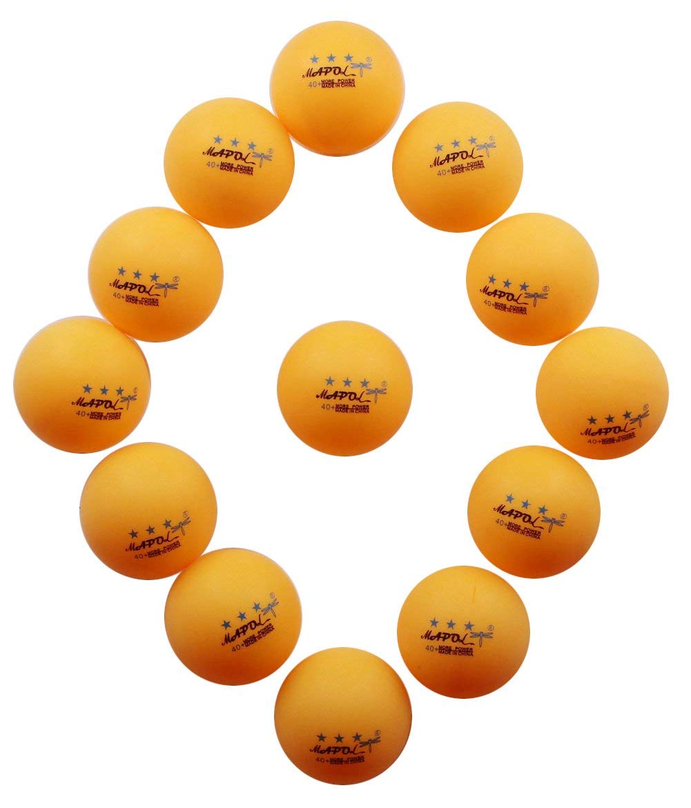 MAPOL 50- Pack Orange 3-Star Premium Ping Pong Balls Bulk,Advanced Training Table Tennis Ball