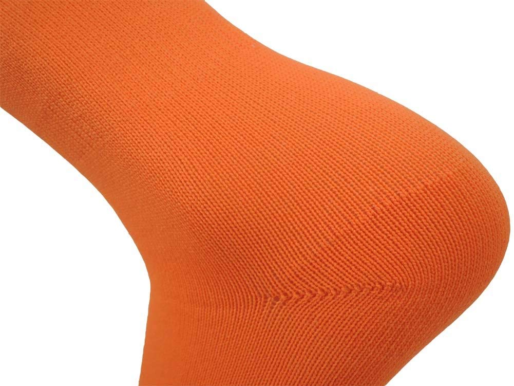 Fitliva Neon Orange Tube Socks Halloween Socks Softball Uniform (3Pack-Orange)