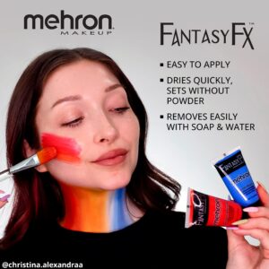 Mehron Makeup Fantasy FX Cream Makeup | Water Based Halloween Makeup | Orange Face Paint & Body Paint For Adults 1 fl oz (30ml) (ORANGE)