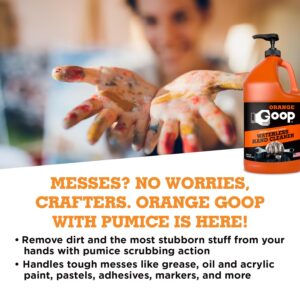 GOOP Orange Liquid with Pumice Multi-Purpose Waterless Hand Cleaner - 1 Gallon Pump Bottle