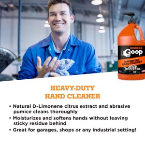 GOOP Orange Liquid with Pumice Multi-Purpose Waterless Hand Cleaner - 1 Gallon Pump Bottle