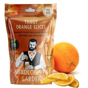 mixologist's garden dried orange slices - drink garnish - cocktail garnish - freeze-dried, not dehydrated for superior flavor (20+ drinks per bag)