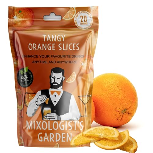 Mixologist's Garden Dried Orange Slices - Drink Garnish - Cocktail Garnish - Freeze-Dried, Not Dehydrated for superior flavor (20+ Drinks per bag)