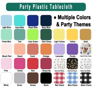 PARTY ULYJA Orange Plastic Tablecloths 2 Pack Disposable Table Covers 54 x 108 Inch PEVA Fall Colors Table Cloths for BBQ Picnic Birthday Wedding Parties 8 ft Rectangle Table Use