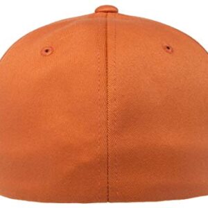 Flexfit Men's Athletic Baseball Fitted Cap, Orange, Small-Medium