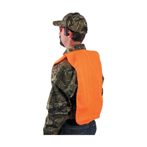 Allen Company Adult Blaze Orange Hunting Vest with a Hook and Loop Closure - High-Visibility Saftey Gear for Men and Women - Fits over Clothes and Jacket - Large