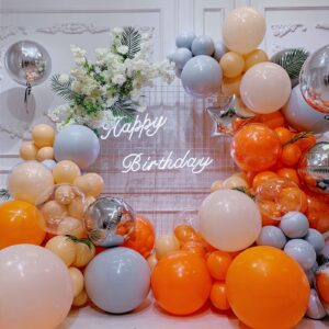 FOTIOMRG 110pcs Orange Balloon Garland Arch Kit, 18 12 10 5 inch Orange Latex Balloons Different Sizes Pack for Birthday Graduation Baby Shower Halloween Christmas Wedding Party Decorations