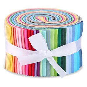 Jelly Roll Fabric, Roll Up Cotton Fabric Quilting Strips, Fabric Jelly Rolls for Sewing, Patchwork Craft Cotton Quilting Fabric