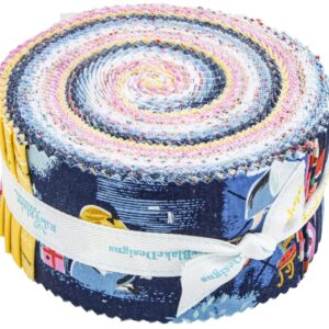 Jill Howarth Down The Rabbit Hole Rolie Polie 40 2.5-inch Strips Jelly Roll Riley Blake RP-12940-40