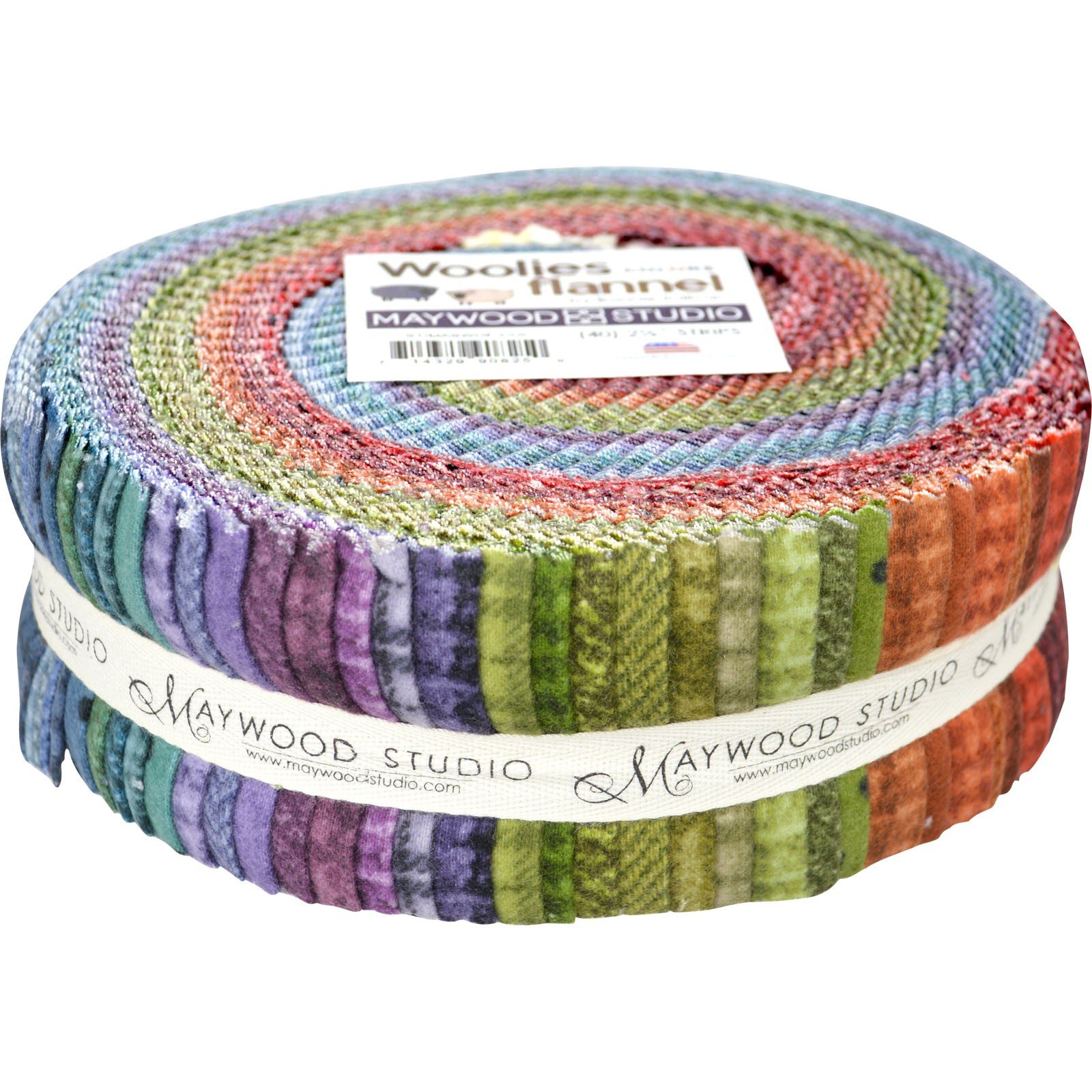 Bonnie Sullivan Woolies Flannel Colors Vol. 2 Strips 40 2.5-inch Strips Jelly Roll Maywood Studio