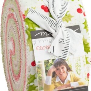 Fig Tree and Co Christmas Stitched Jelly Roll 40 2.5-inch Strips Moda Fabrics 20440JR, Assorted