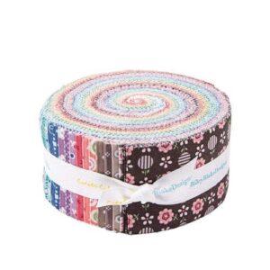 lori holt bee dots rolie polie 40 2.5-inch strips jelly roll riley blake designs rp-14160-40