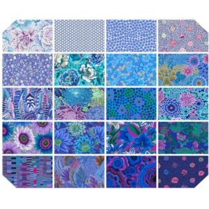 Kaffe Fassett Collective Classics Plus Lake Design Roll 40 2.5-inch Strips Jelly Roll FreeSpirit