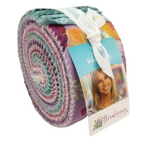 Lila Tueller Designs Floralicious Rolie Polie 40 2.5-inch Strips Jelly Roll Riley Blake RP-13480-40