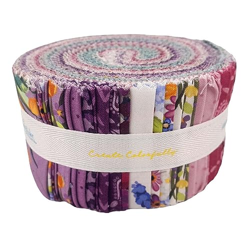 Lila Tueller Designs Floralicious Rolie Polie 40 2.5-inch Strips Jelly Roll Riley Blake RP-13480-40