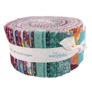 Lila Tueller Designs Floralicious Rolie Polie 40 2.5-inch Strips Jelly Roll Riley Blake RP-13480-40