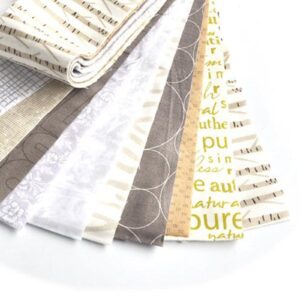 sharprepublic Roll Up Cotton Fabric Quilting Strips, Jelly Roll Fabric, Patchwork Craft Fabric Bundle, Cotton Fabric, Quilting Fabric - Beige