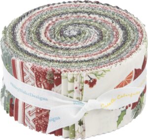 katherine lenius yuletide forest rolie polie 40 2.5-inch strips jelly roll riley blake rp-13540-40