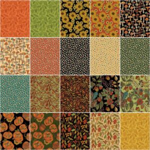 Valentina Harper Pumpkin and Spice Strip-Pies 40 2.5-inch Strips Jelly Roll Benartex