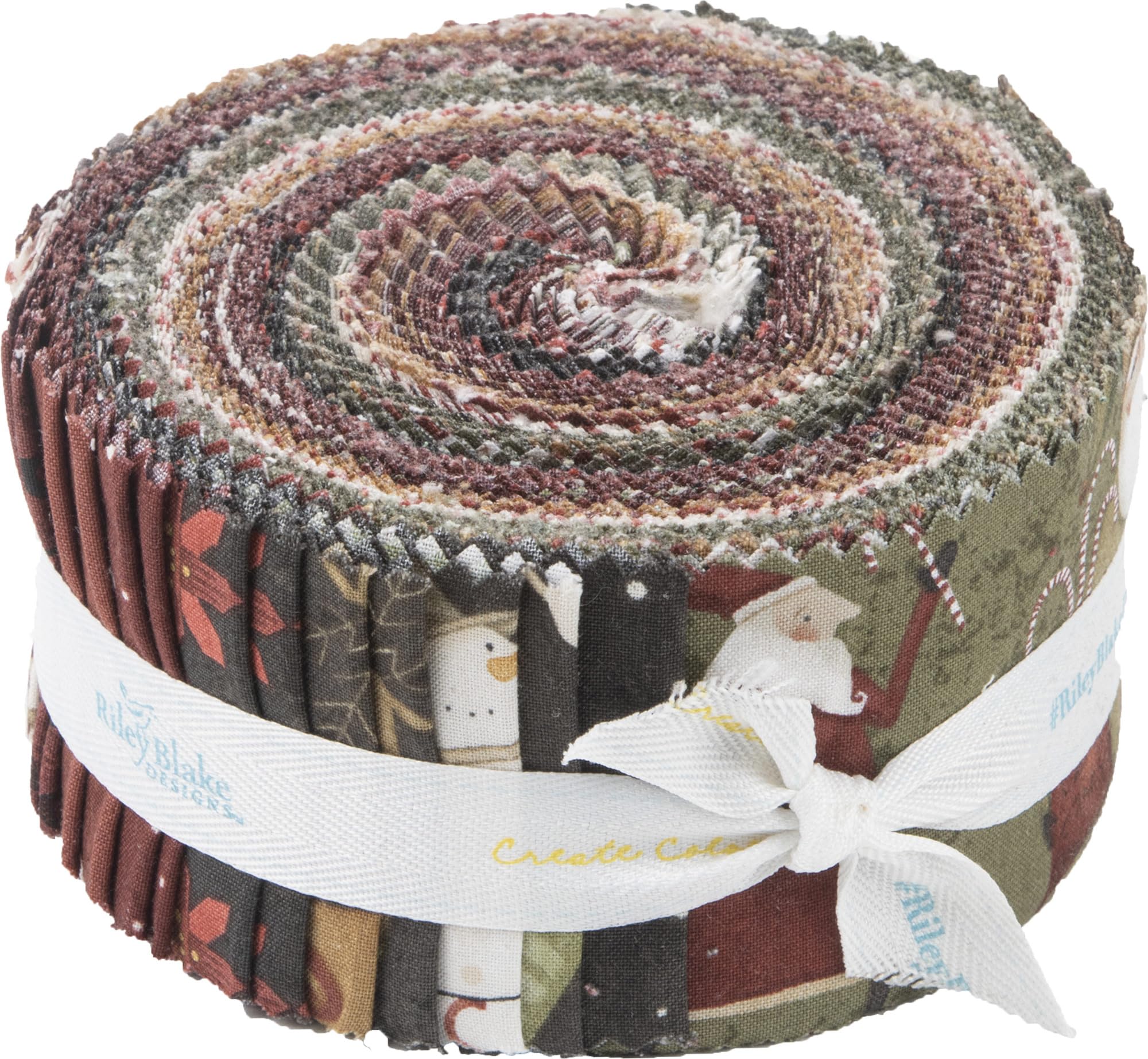 Teresa Kogut Kringle Rolie Polie 40 2.5-inch Strips Jelly Roll Riley Blake Designs RP-13440-40