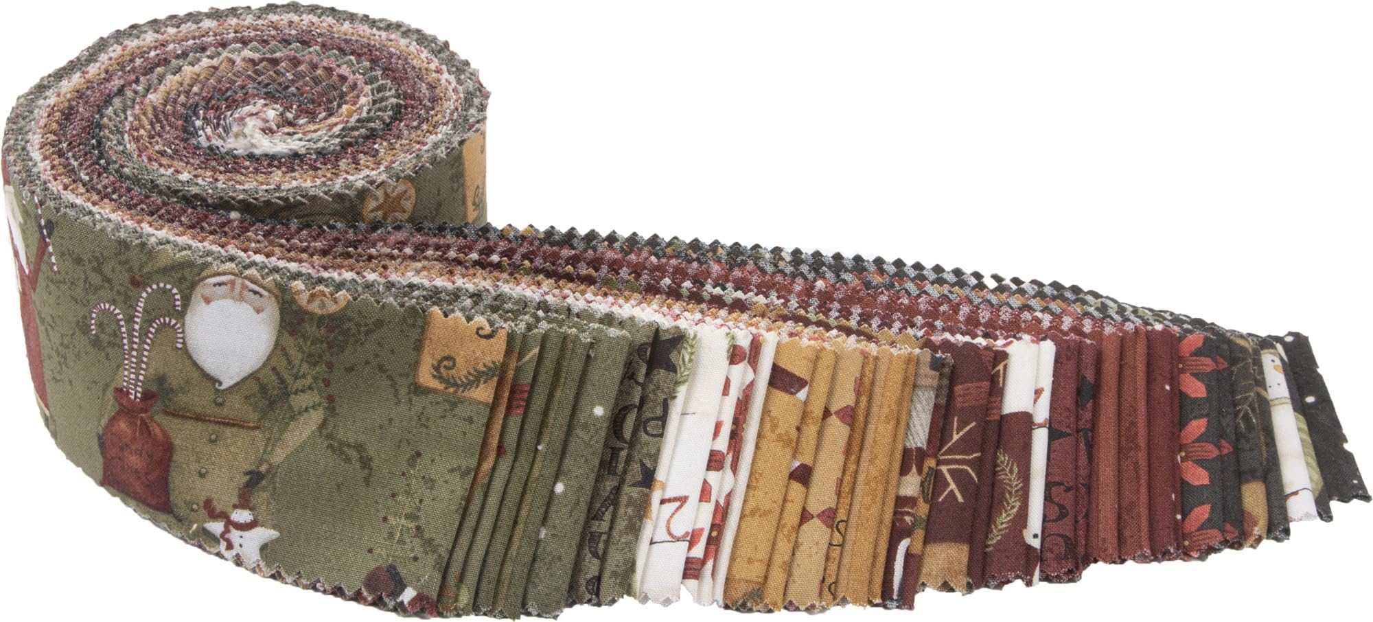 Teresa Kogut Kringle Rolie Polie 40 2.5-inch Strips Jelly Roll Riley Blake Designs RP-13440-40