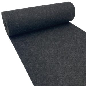 aufodara felt fabric 11.8 x 98.4 inch craft felt fabric roll, felt 3mm thick for felt table mats diy arts & crafts patchwork sewing decorations (grey black)