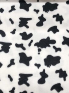 assorted anti pill fleece fabric by the yard or roll (cow print)