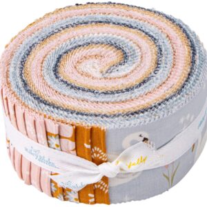 Little Forest Atelier Little Swan Rolie Polie 40 2.5-inch Strips Jelly Roll Riley Blake RP-13740-40