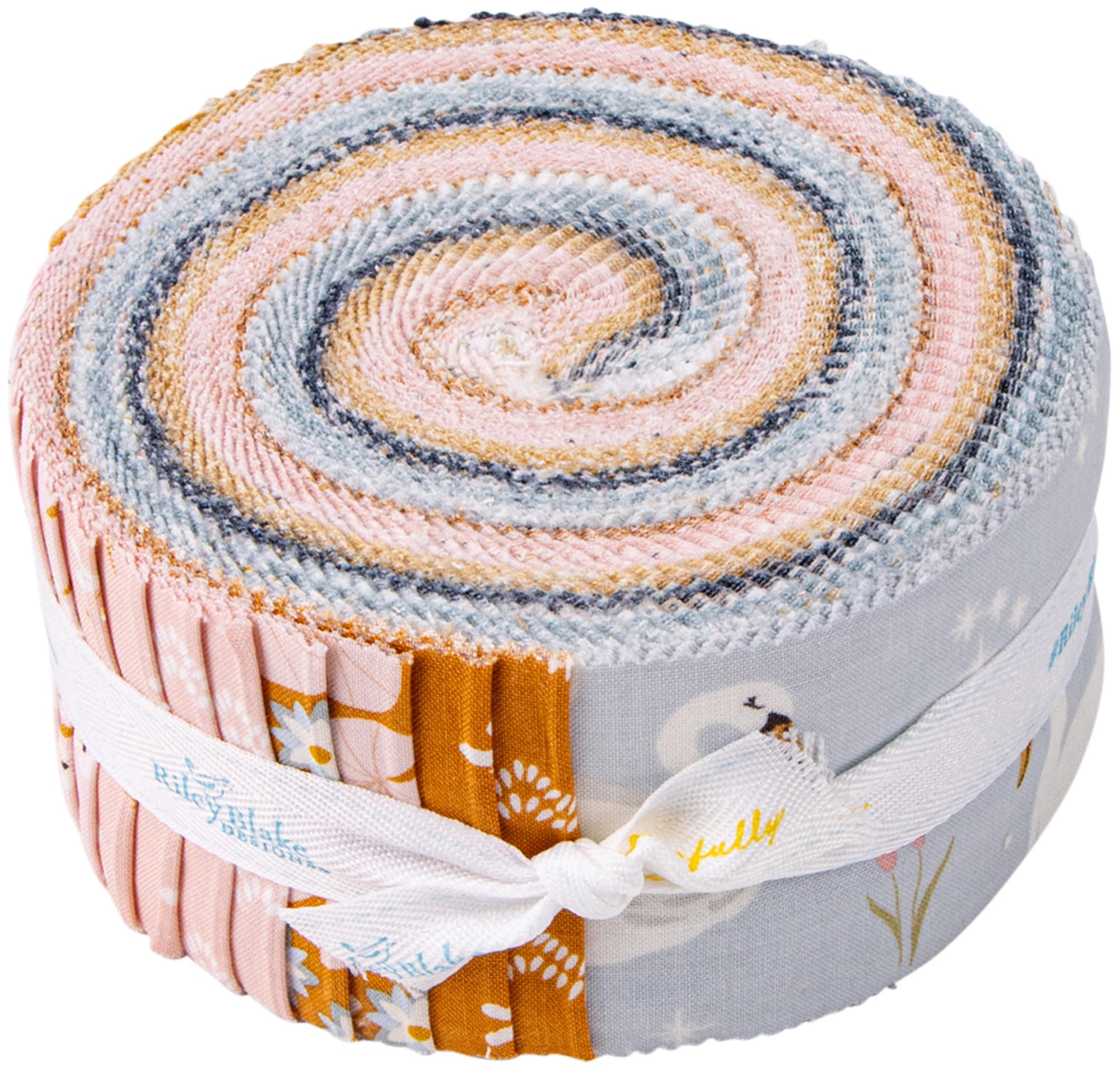 Little Forest Atelier Little Swan Rolie Polie 40 2.5-inch Strips Jelly Roll Riley Blake RP-13740-40