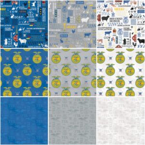 FFA Forever Blue Rolie Polie 40 2.5-inch Strips Jelly Roll Riley Blake Designs RP-13950-40