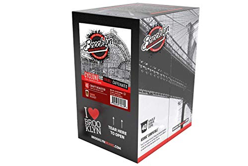 Brooklyn Beans Cyclone Gourmet Coffee Pods, Compatible with 2.0 Keurig K Cup Brewers, 40 Count