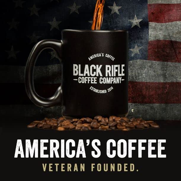 Black Rifle Coffee Company CAF, Medium Roast Coffee Pods with 2X the Caffeine, 32 Single Serve Coffee Pods