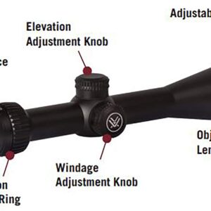 Vortex Optics Crossfire II 6-18x44 Adjustable Objective, Second Focal Plane, 1-inch Tube Riflescopes - V-Plex Reticle