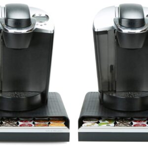 Mind Reader Single Serve Coffee Pod Drawer, Set of 2, 36 Pod Capacity, Countertop Organizer, 12.75" L x 13" W x 3" H, Black