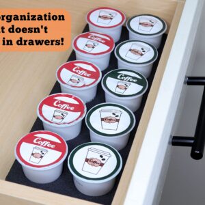 Polar Whale 2 Coffee Pod Storage Organizers Tray Drawer Insert for Kitchen Home Office Waterproof 4.5 X 11.75 Inches Holds 10 Compatible with Keurig K-Cup Made In The USA