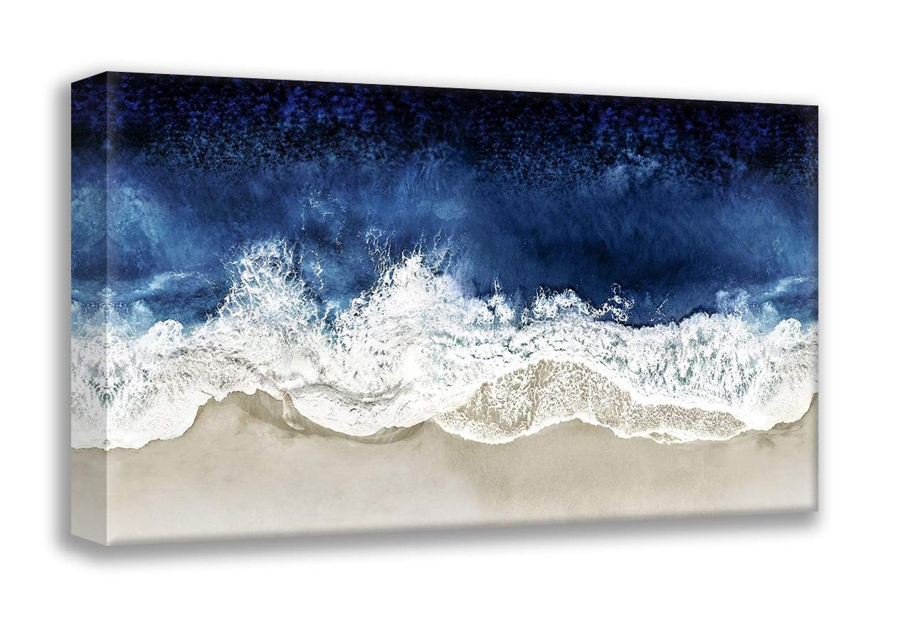 ArtDirect Olsen, Maggie 40x28 Gallery Wrapped Canvas Museum Art Titled: Indigo Waves From Above II