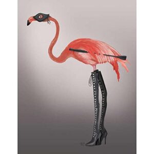 ArtDirect Flamingo with Kinky Boots II 15x18 Gallery Wrapped Canvas Museum Art by Fab Funky