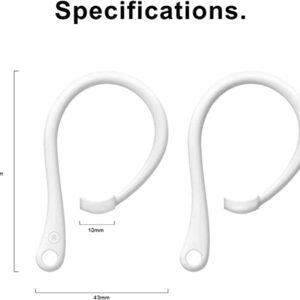 4 Pairs Ear Hooks Designed for AirPods Pro 2 & Air Pods Pro 1，AirPod 3 & 2 & 1,JNSA AirPod Pro2 Pro1 Air Pods 3 2 1 Ear Hook Anti-Slip Fit Sports Earhooks Accessories White/Black/Green/Pink WBGP