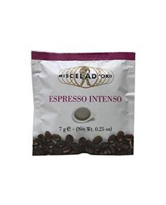 miscela d'oro espresso intenso (single) - two boxes x 150 espresso pods - 300 pods