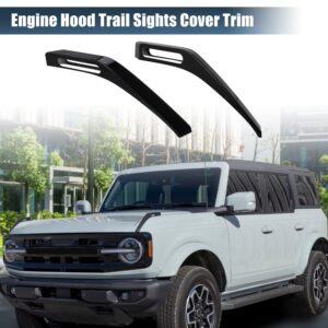 X AUTOHAUX 2PCS Trail Sight Decoration Cover Trim Cover Exterior Accessories for Ford Bronco 2021 2022 2-Door, 4-Door Black