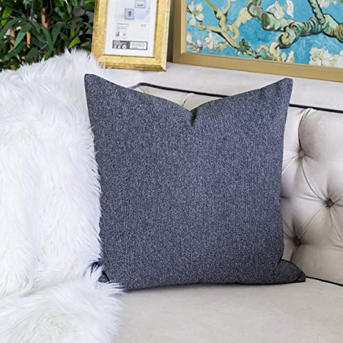 Homey COZY 20x20 Chenille Indoor/Outdoor Accent Pillow (Set of 2), Gray 2 Count