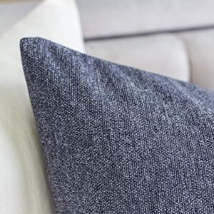 Homey COZY 20x20 Chenille Indoor/Outdoor Accent Pillow (Set of 2), Gray 2 Count