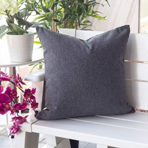 Homey COZY 20x20 Chenille Indoor/Outdoor Accent Pillow (Set of 2), Gray 2 Count