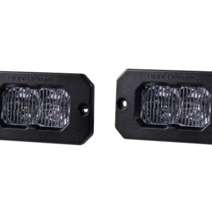 Diode Dynamics Stage Series 2in SAE White Sport Flush Mount LED Pod (pair), SAE Fog w/Amber Backlight